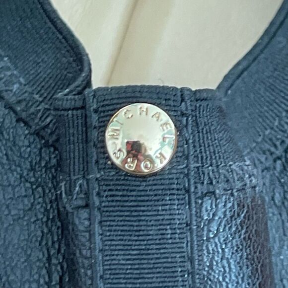 Michael Kors Dixie Bow Ballet Flats Black Leather Patent Cap Toe Slip-On 7 - Picture 9 of 11